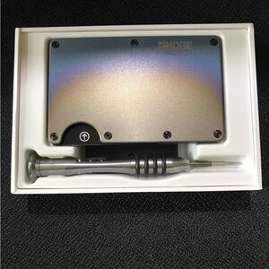 Ridge Burnt titanium wallet